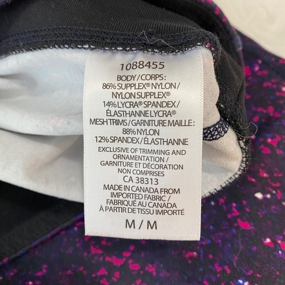 Tuff Athletics Women's Purple / Pink Splatter Pattern Yoga Capri Legging Pants M - Picture 7 of 12